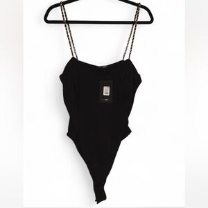 Chain Strap Extra Luxe Bodysuit Fashion Nova